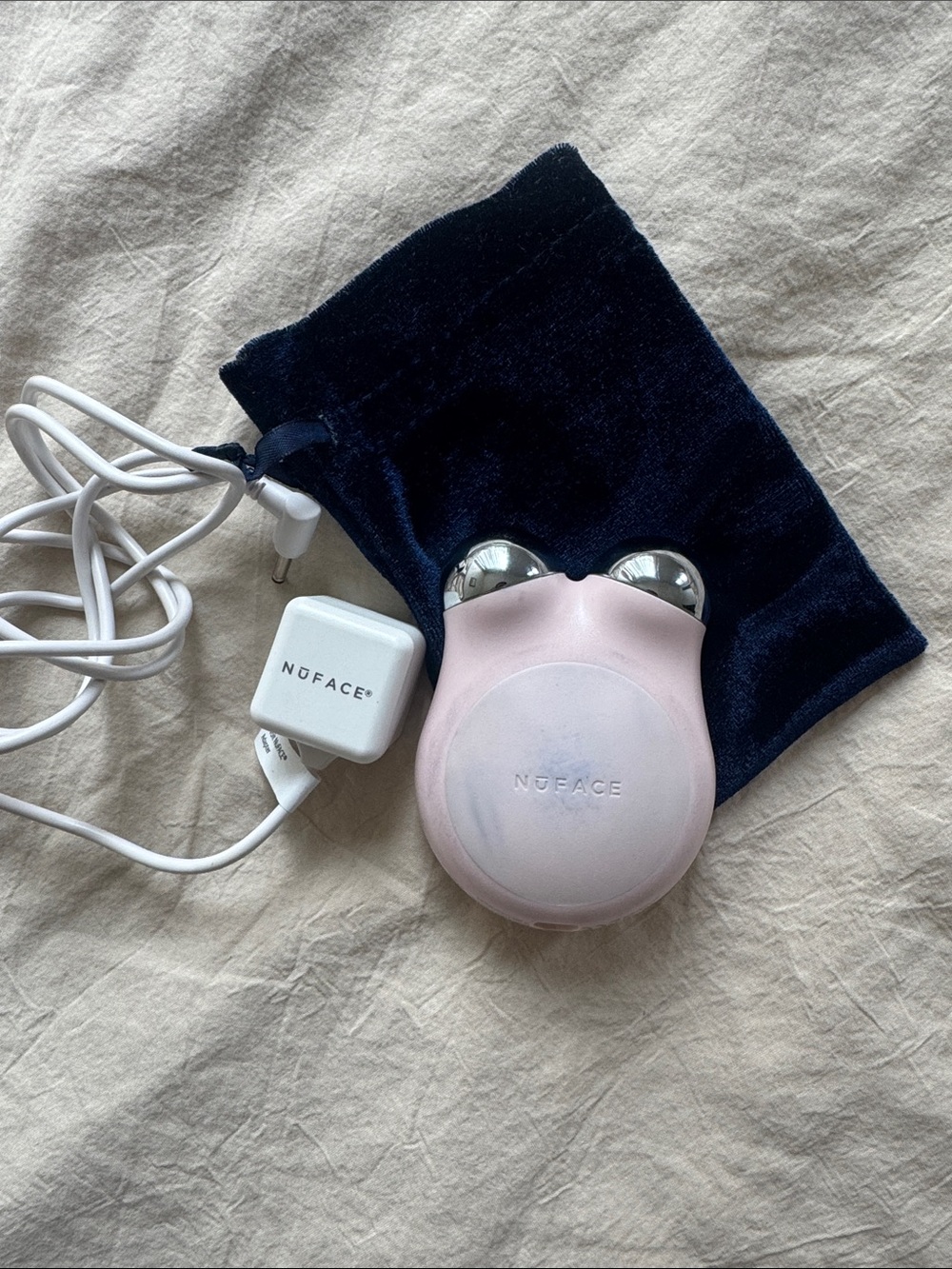 NuFace Mini Facial Toning Device with charger